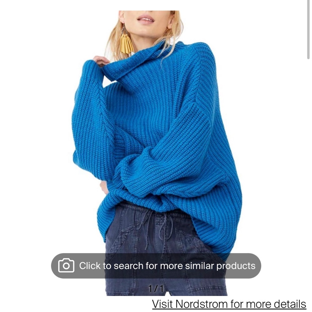 Free people swim too deep Blue Sweater